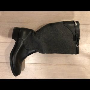 Tommy Hilfiger grey wide calf riding boots